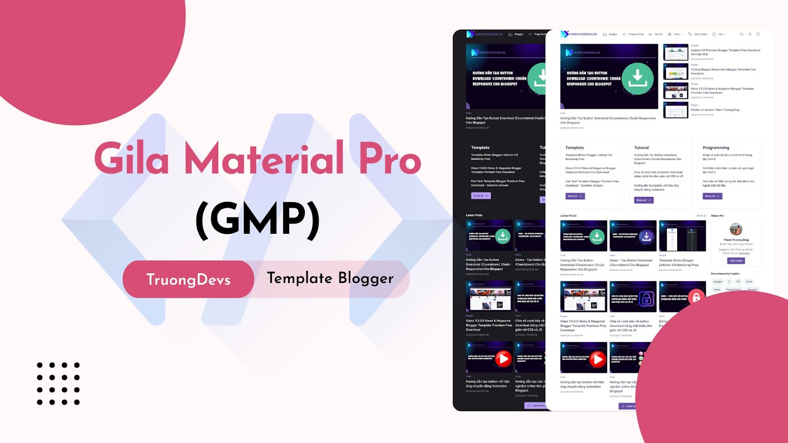 Gila Material Pro Premium Blogger Template – Free Download
