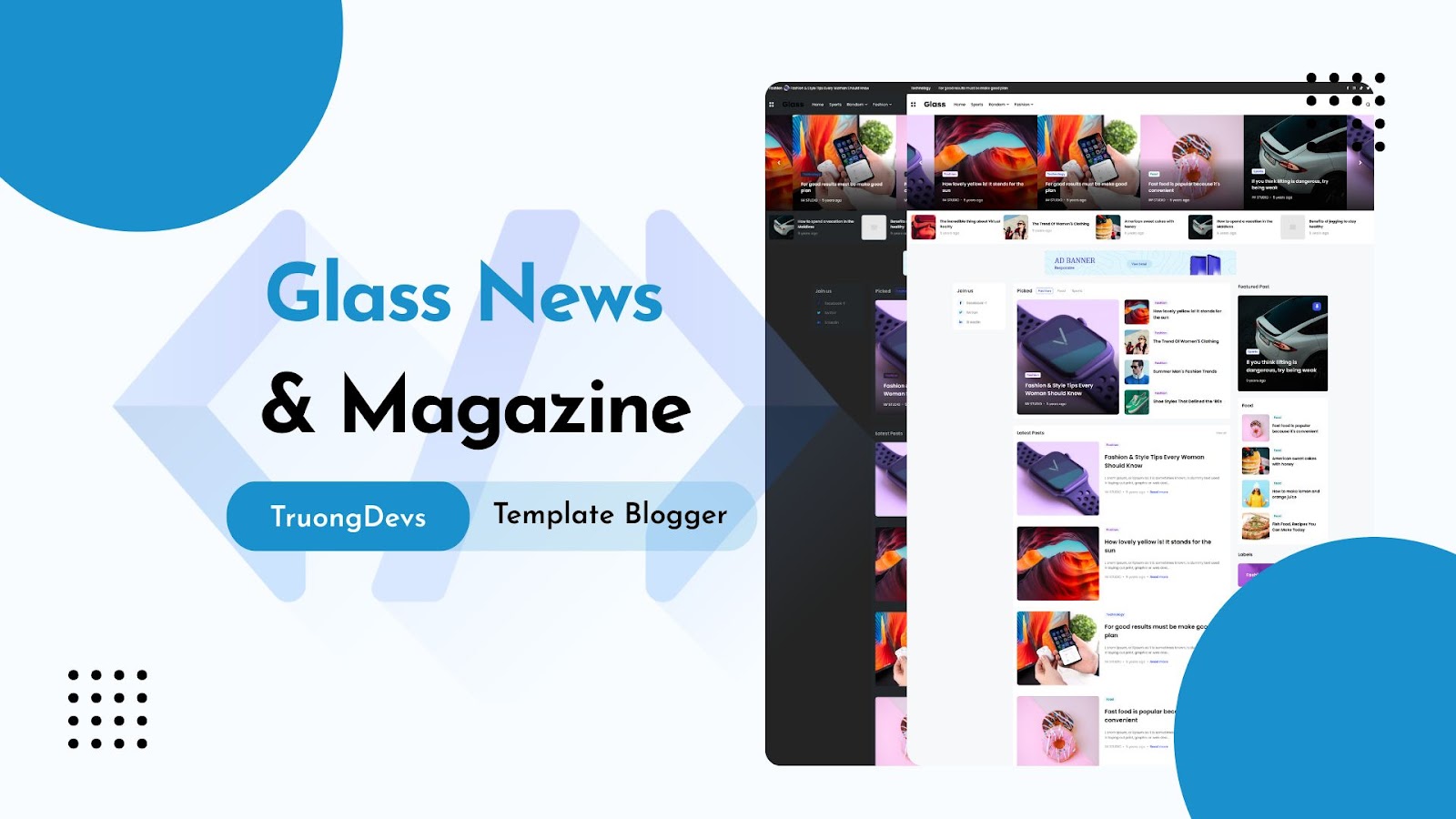 Glass News Magazine v3.0 Premium Blogger Template – Free Download