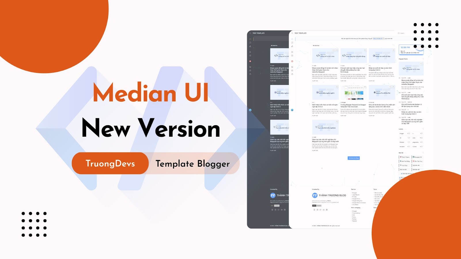 Median UI Version TruongDevs Customize Template Blogger – Free Download