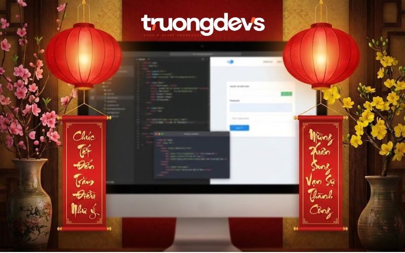 Trang Trí Website Tết Với Lồng Đèn Và Liễn Đối Bằng HTML CSS